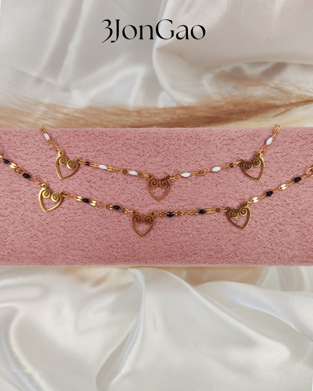 Bracelet bonbons 3 cœurs