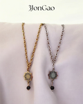Collier Anne perle noir