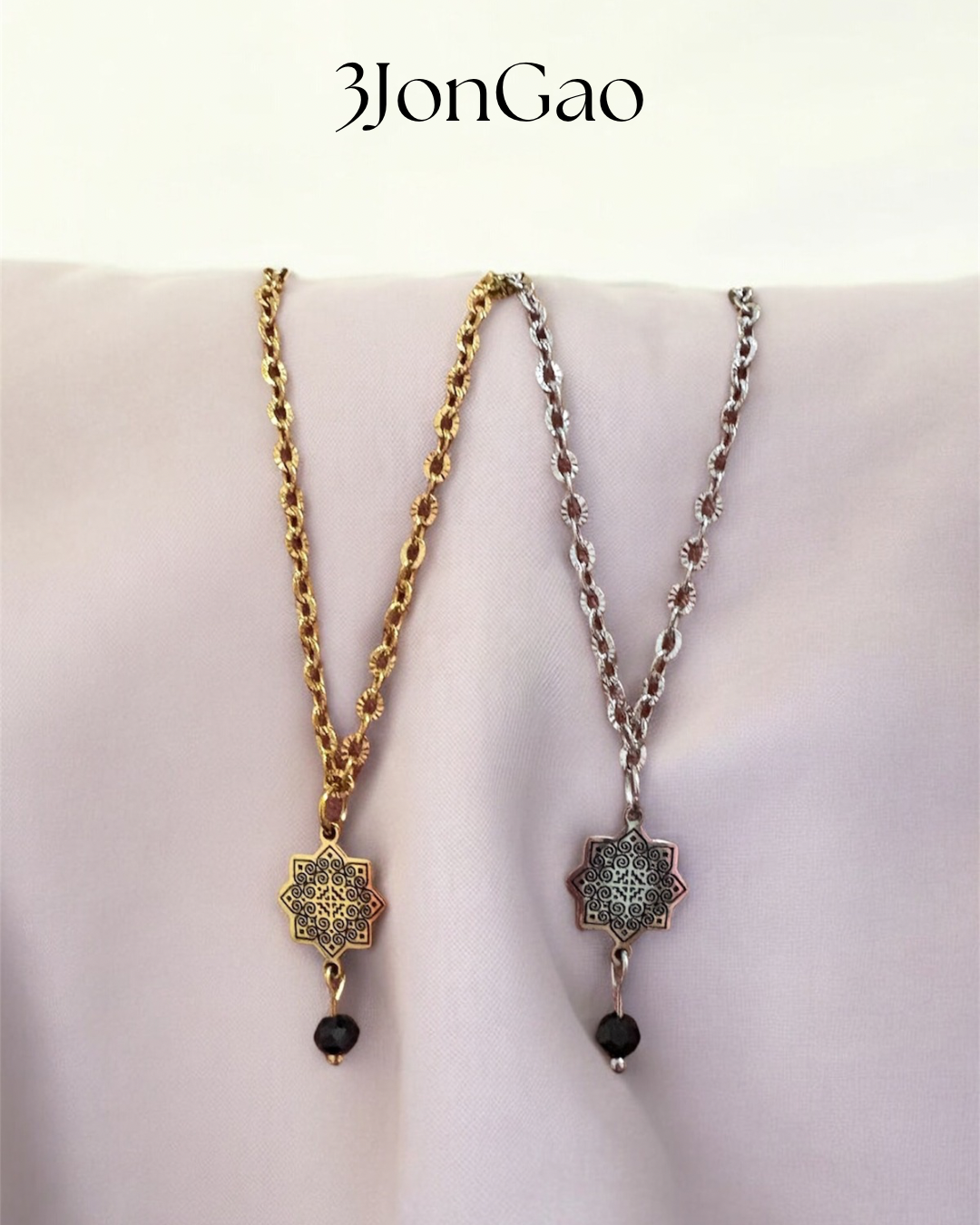Collier Anne perle noir